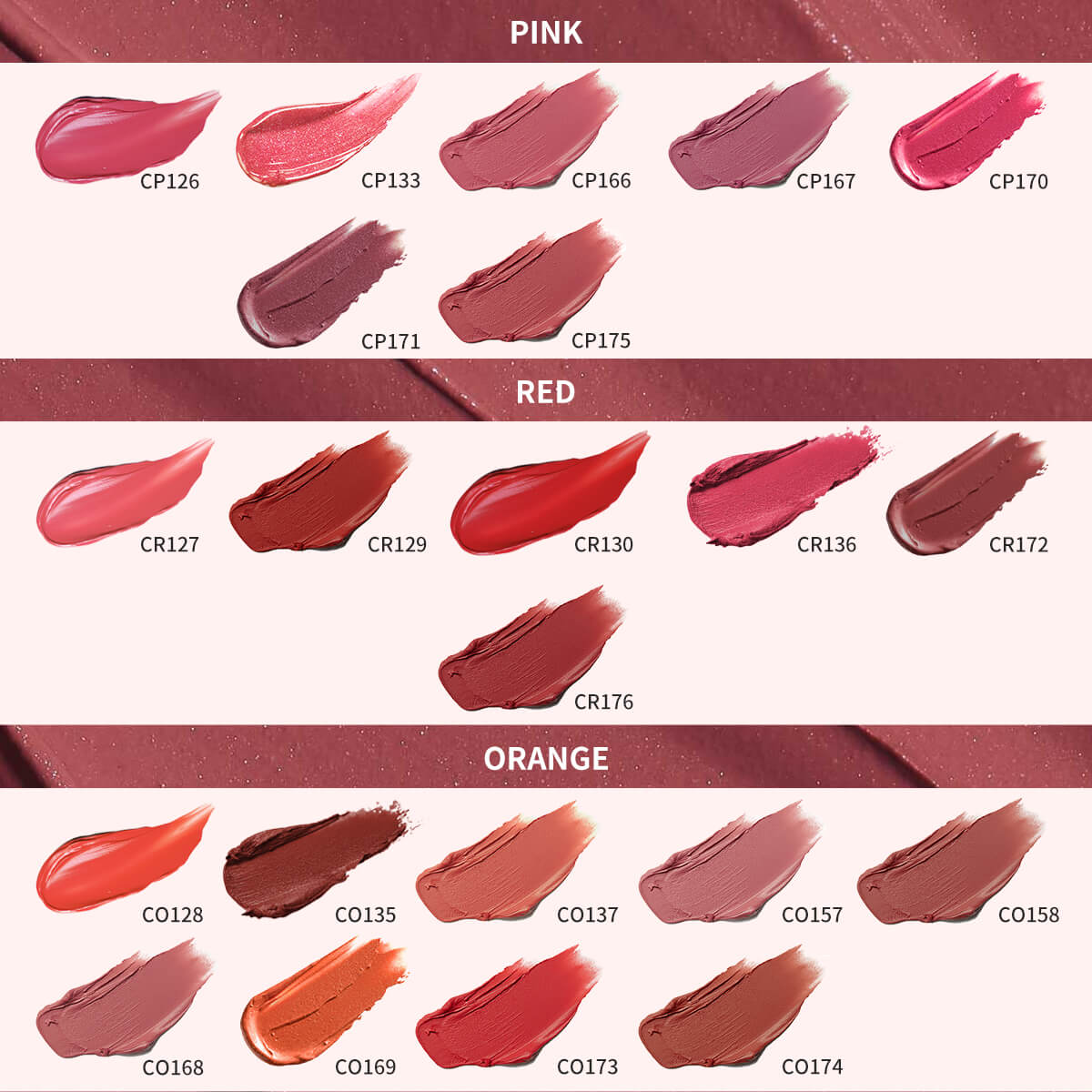 Catkin Rouge Carving Lipsticks Matte Finish Lipstick Moisturizing Long Lasting Smooth Nude Red Lipstick