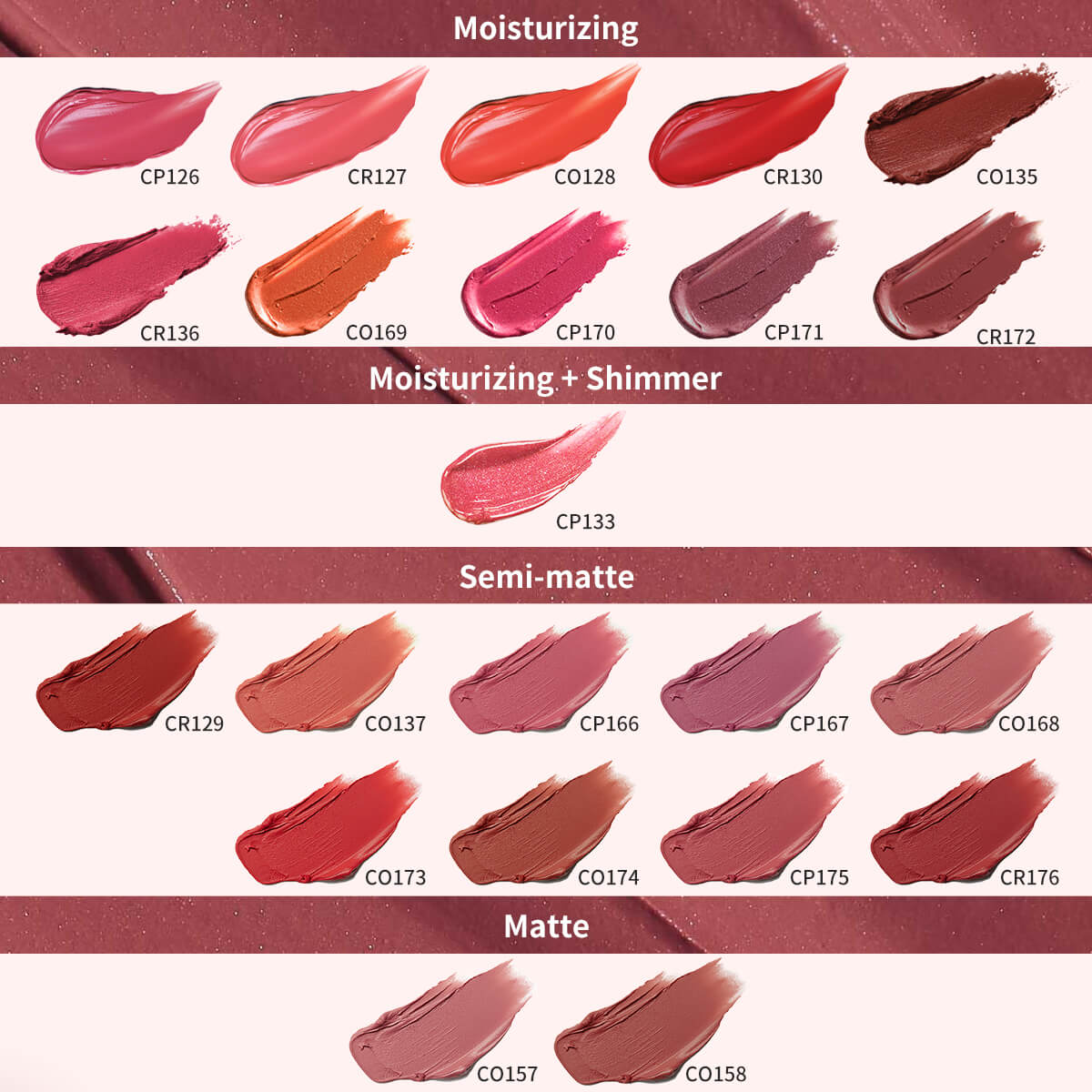 Catkin Rouge Carving Lipsticks Matte Finish Lipstick Moisturizing Long Lasting Smooth Nude Red Lipstick