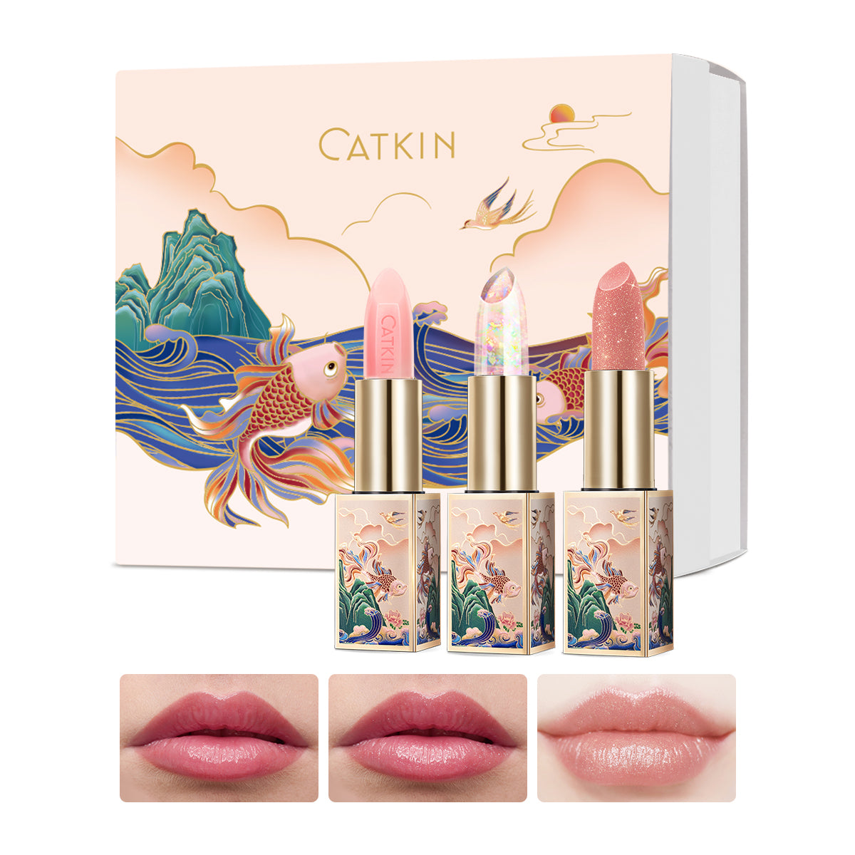 CATKIN Lip Care Gift Set 3pcs Lip Balms Set