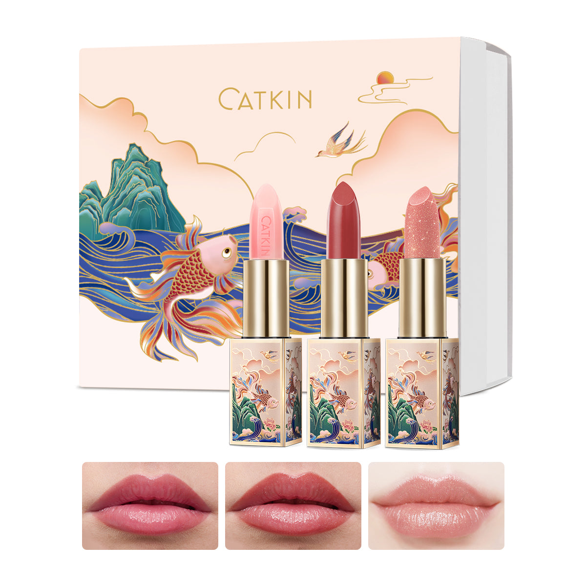 CATKIN Lip Care Gift Set 3pcs Lip Balms Set
