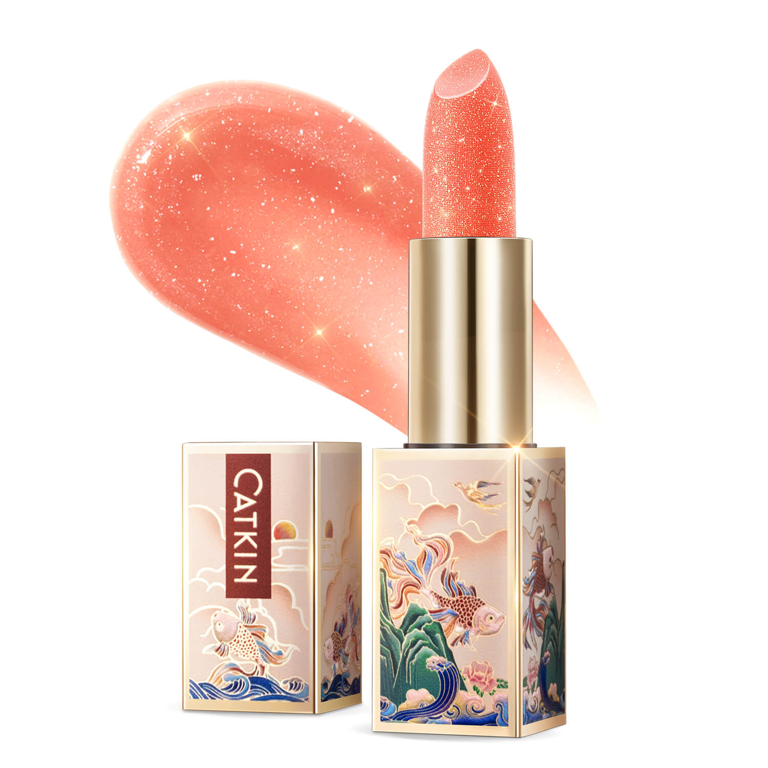 CATKIN Tinted Lip Balm Color Changing Lipstick Ultra Hydrating Natural Lip Moistrurizer with Vitamin E Nourishing For Cracked & Dry Lips